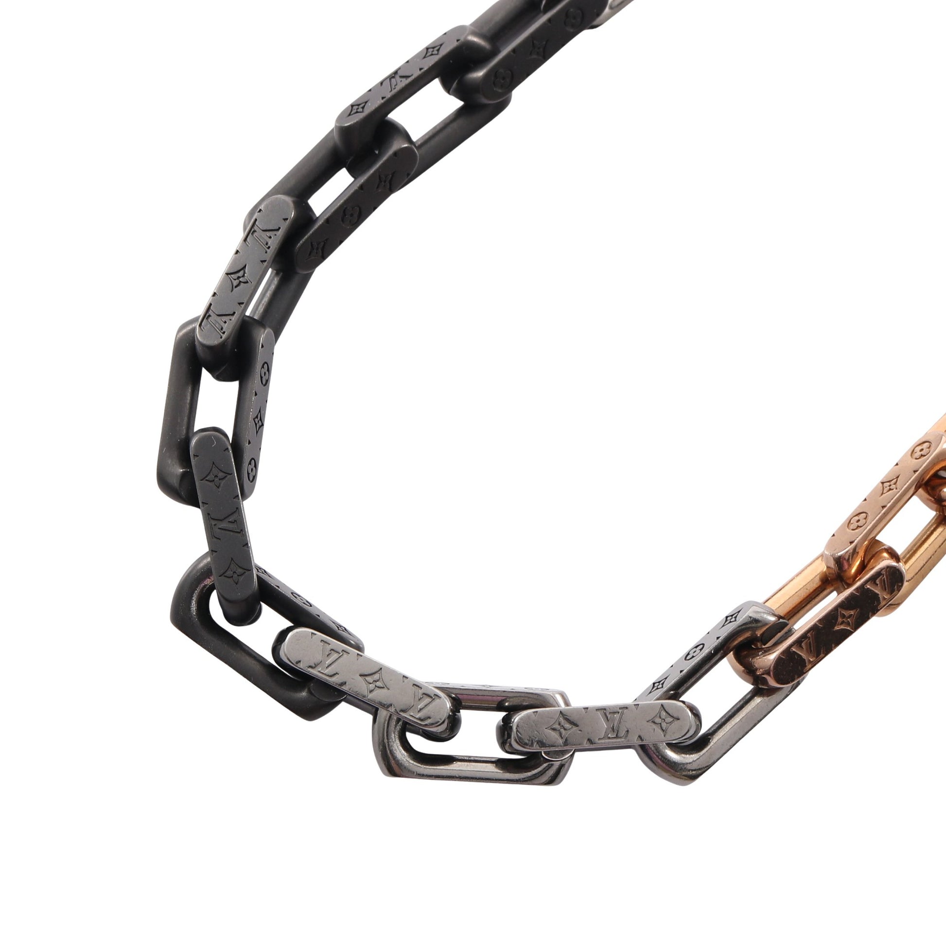 コリエ モノグラム チェーン ネックレス ブラック シルバー ピンクゴールド ルイヴィトン アクセサリー LOUIS VUITTON