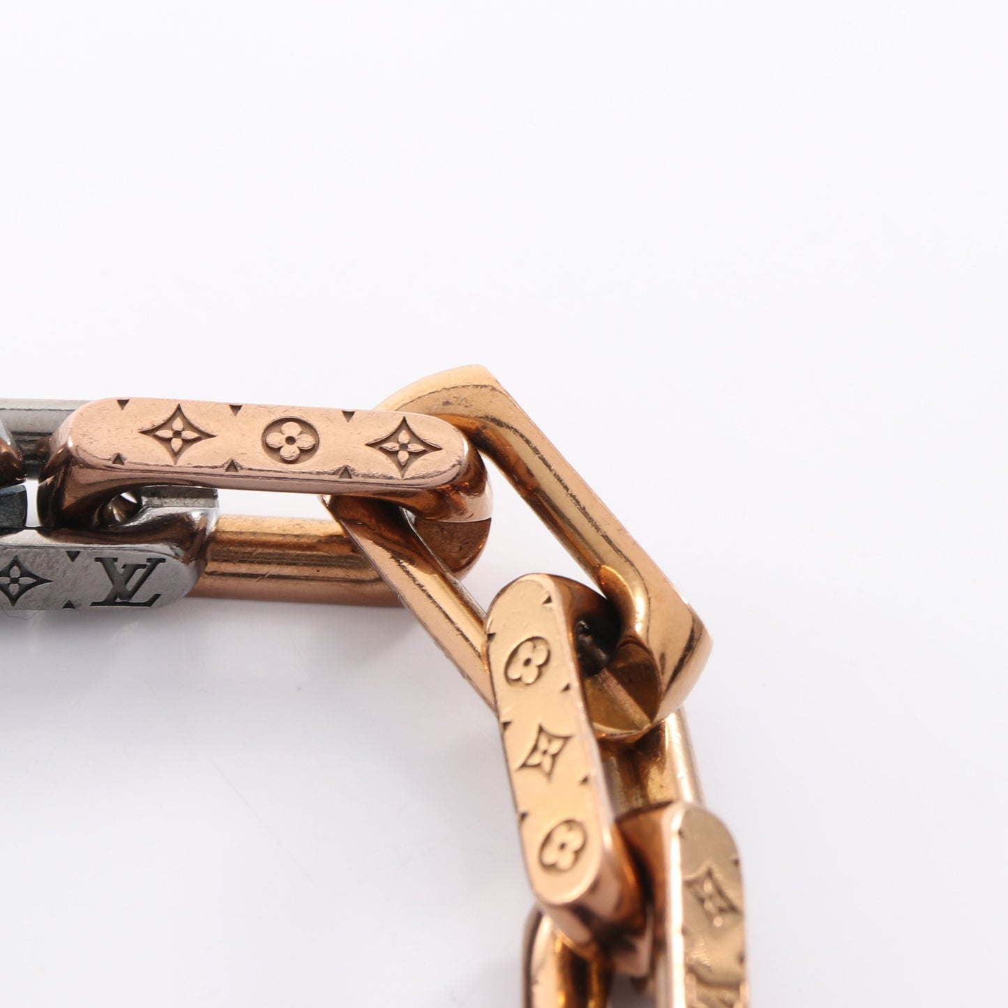 ブレスレット チェーン モノグラム ブレスレット シルバー ピンクゴールド ブラック ルイヴィトン アクセサリー LOUIS VUITTON