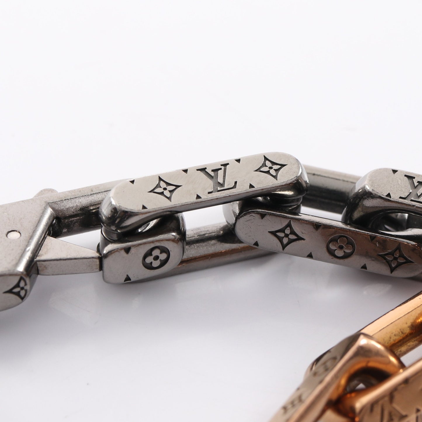 ブレスレット チェーン モノグラム ブレスレット シルバー ピンクゴールド ブラック ルイヴィトン アクセサリー LOUIS VUITTON