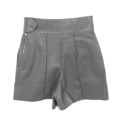 ショート パンツ ラムスキン グレー エルメス ボトムス HERMES