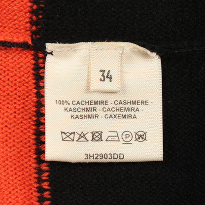 BRIDES de GALA Tartan ニット ポンチョ タートルネック カシミヤ ブラック ベージュ オレンジレッド エルメス アウター HERMES