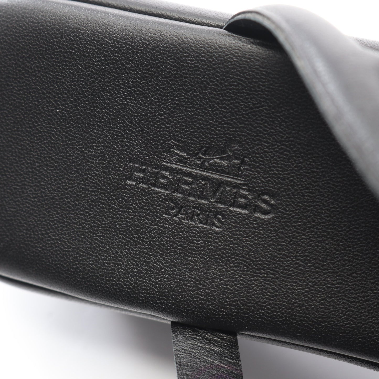 ジプシー トングサンダル レザー ブラック エルメス シューズ HERMES