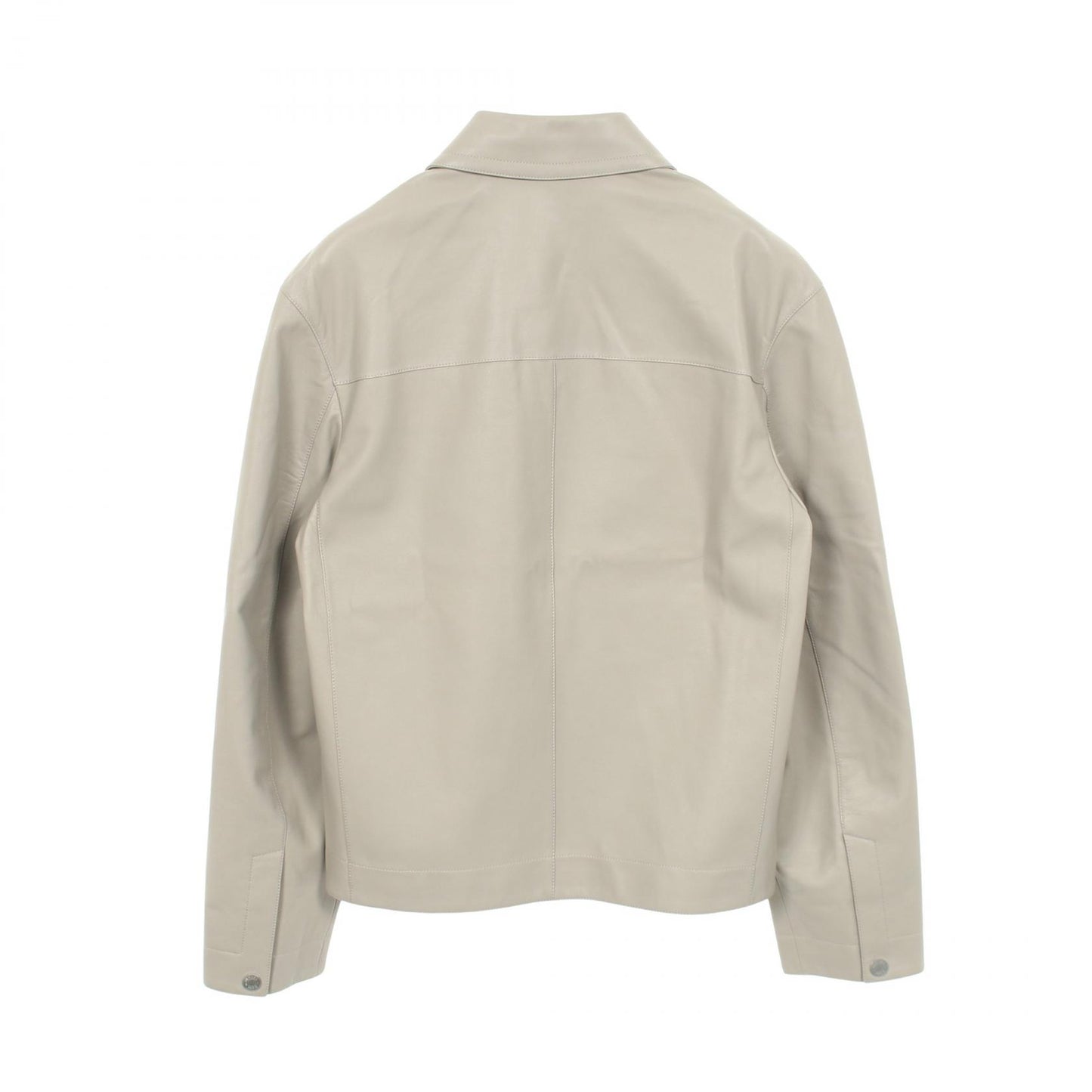 セリエボタン レザージャケット パンチング レザー グレー エルメス アウター HERMES