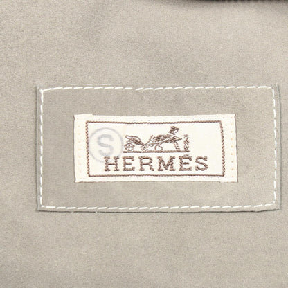 セリエボタン レザージャケット パンチング レザー グレー エルメス アウター HERMES