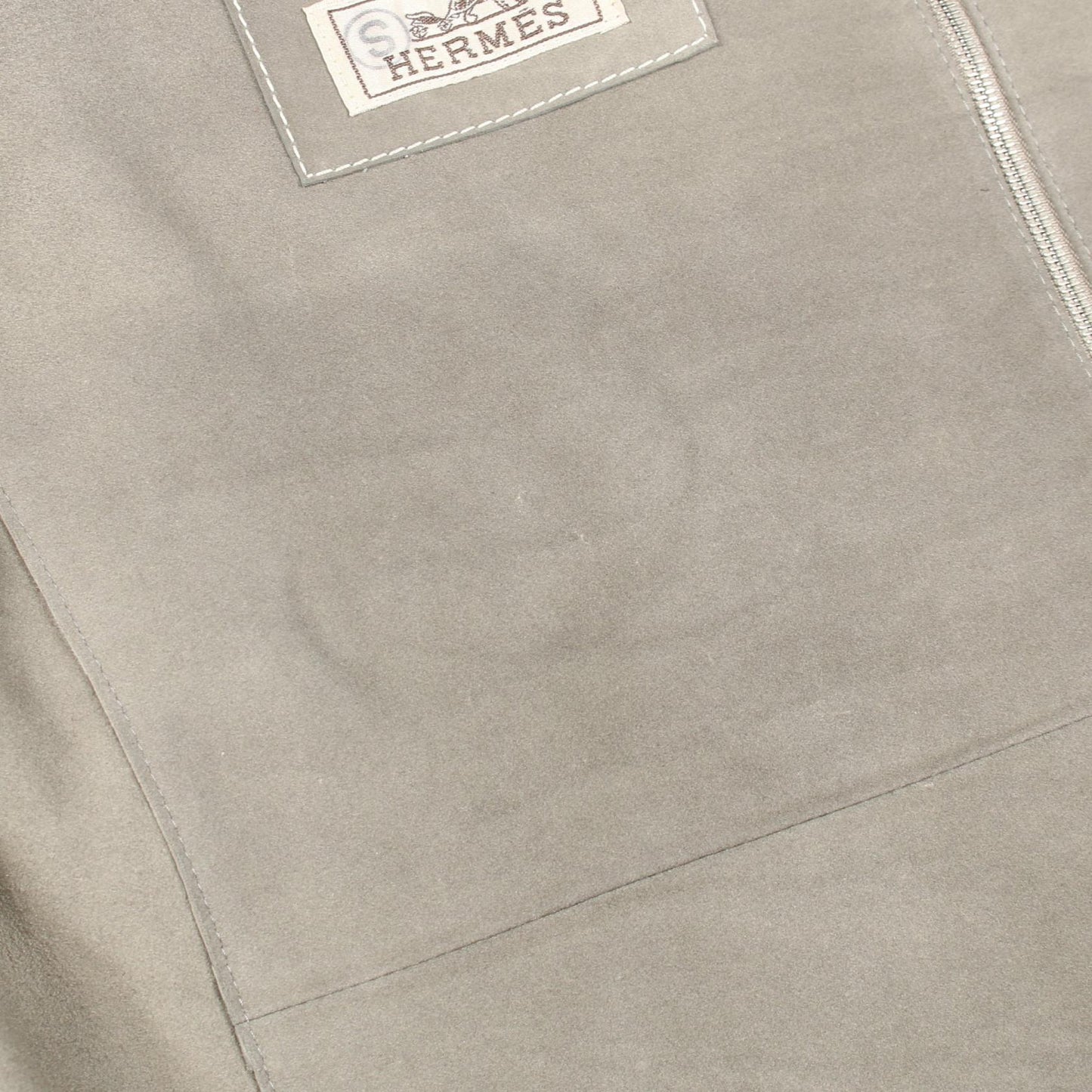 セリエボタン レザージャケット パンチング レザー グレー エルメス アウター HERMES