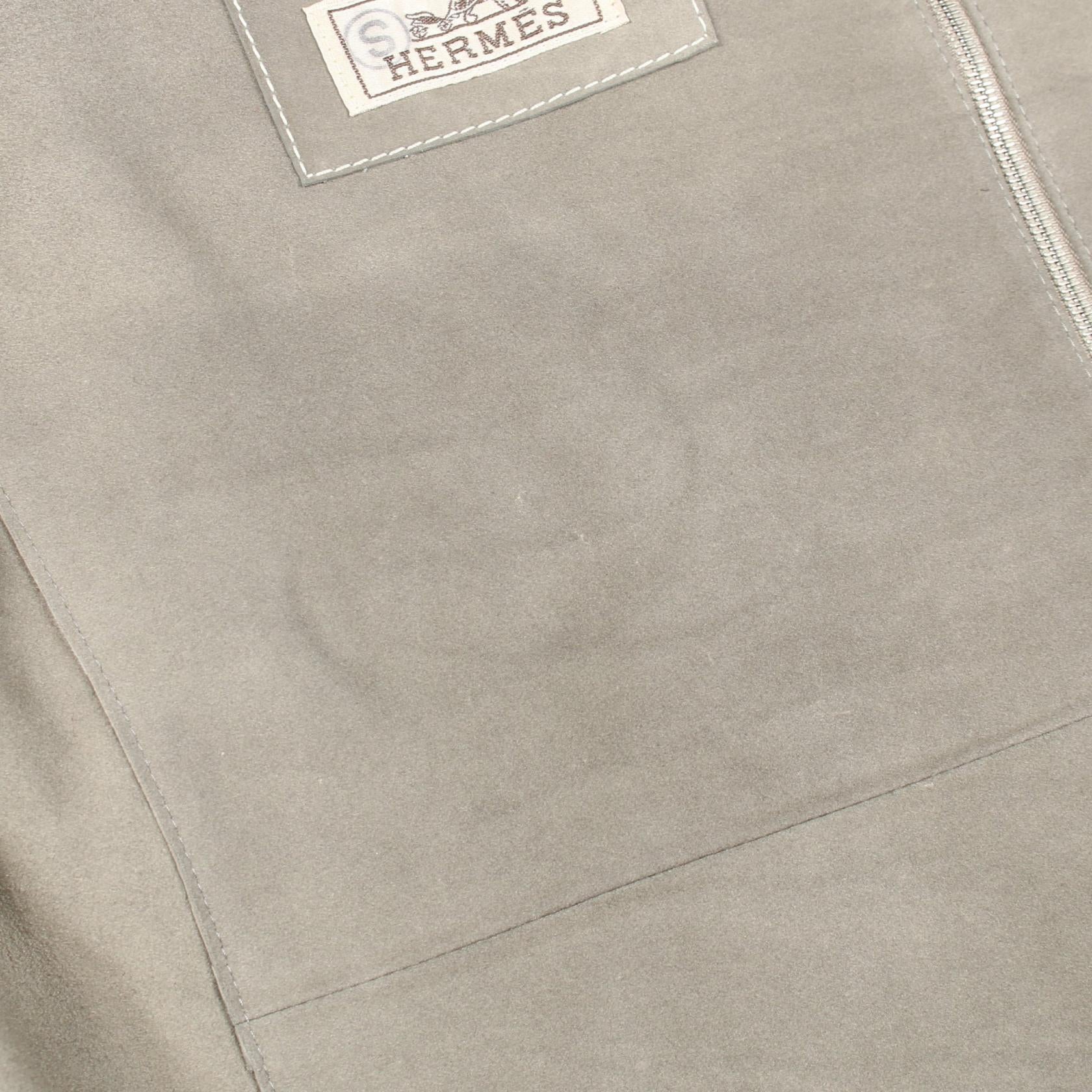 セリエボタン レザージャケット パンチング レザー グレー エルメス アウター HERMES