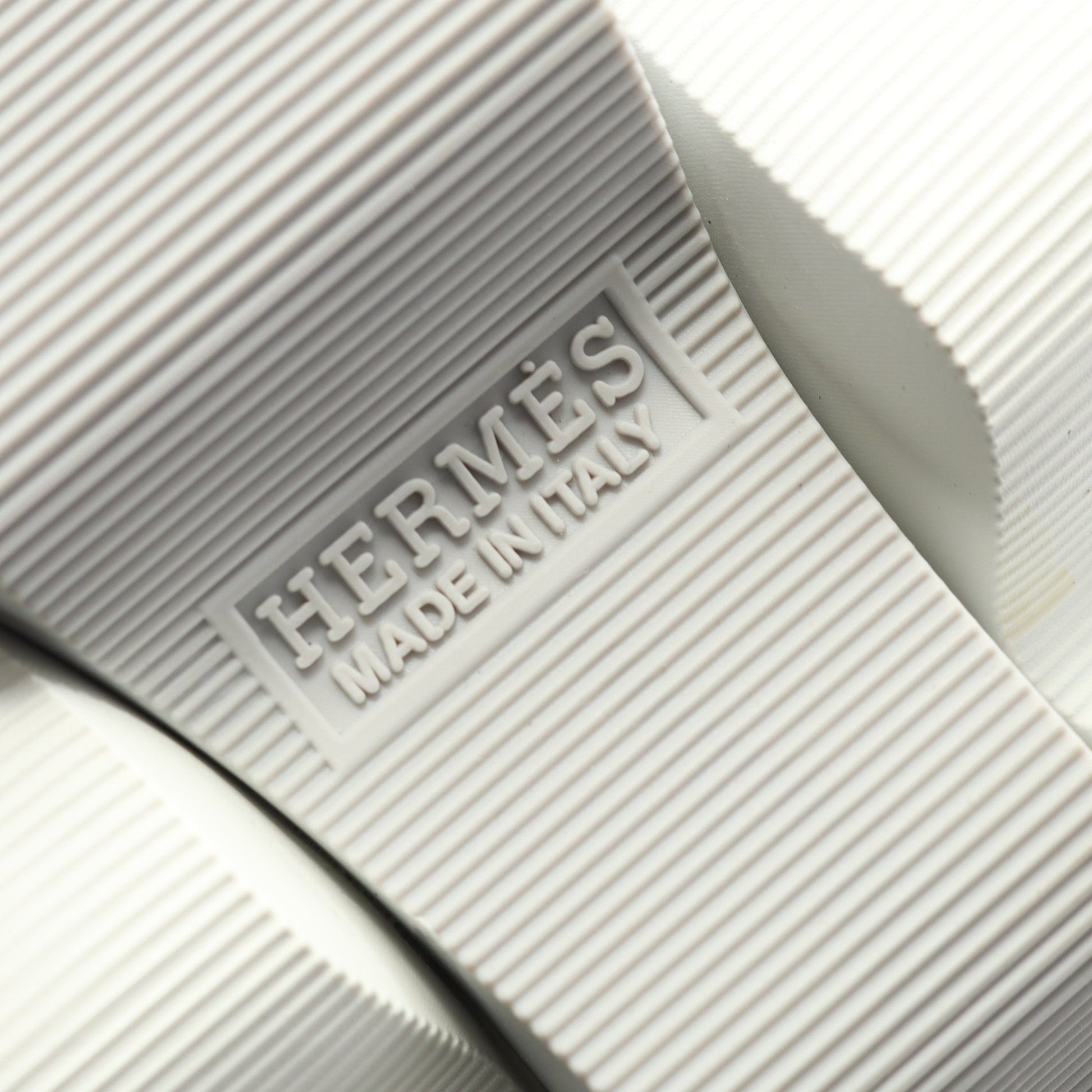 エクレール ニット スニーカー ファブリック グレー オレンジ エルメス シューズ HERMES