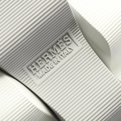 エクレール ニット スニーカー ファブリック グレー オレンジ エルメス シューズ HERMES