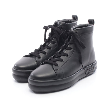 Happiness ハイカットスニーカー レザー ブラック エルメス シューズ HERMES