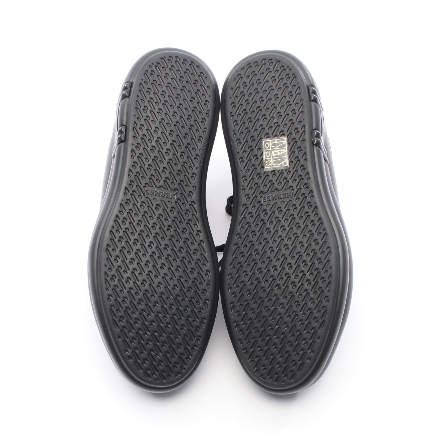 Happiness ハイカットスニーカー レザー ブラック エルメス シューズ HERMES