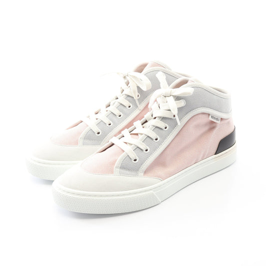 ハイカットスニーカー キャンバス スエード レッド ホワイト ブルー エルメス