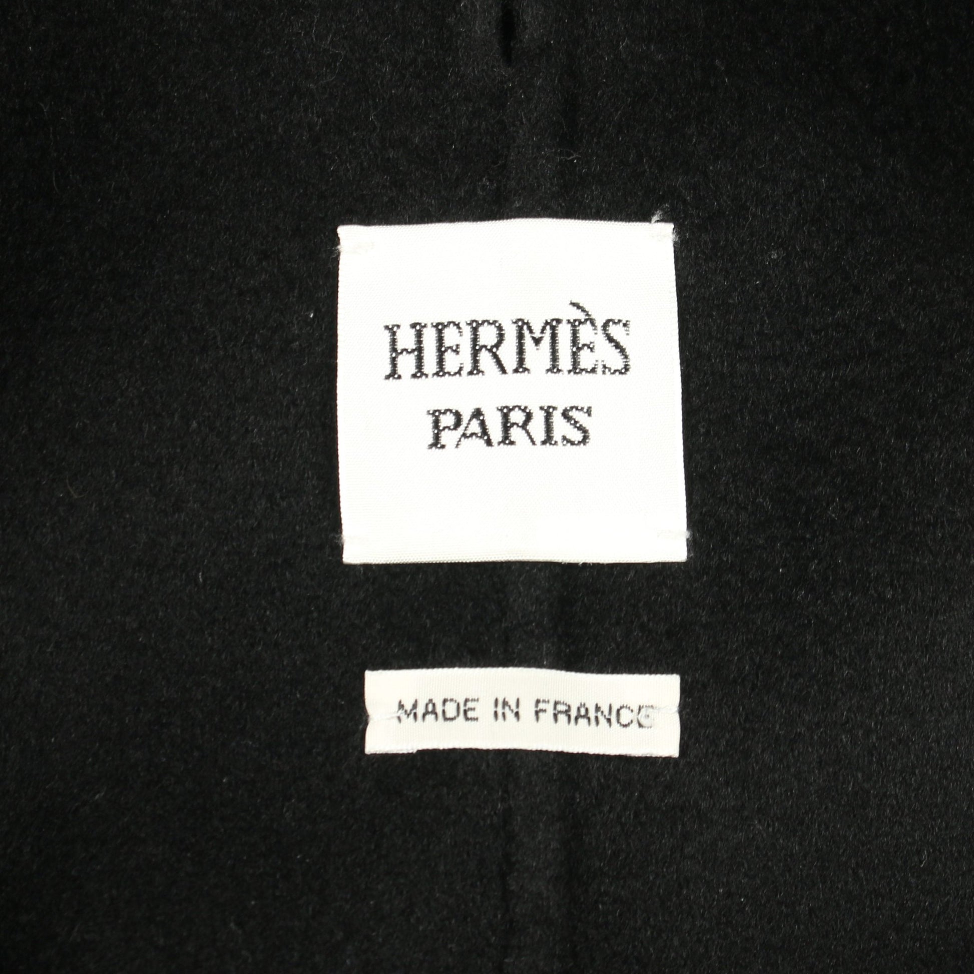 コート カシミヤ ブラック エルメス アウター HERMES