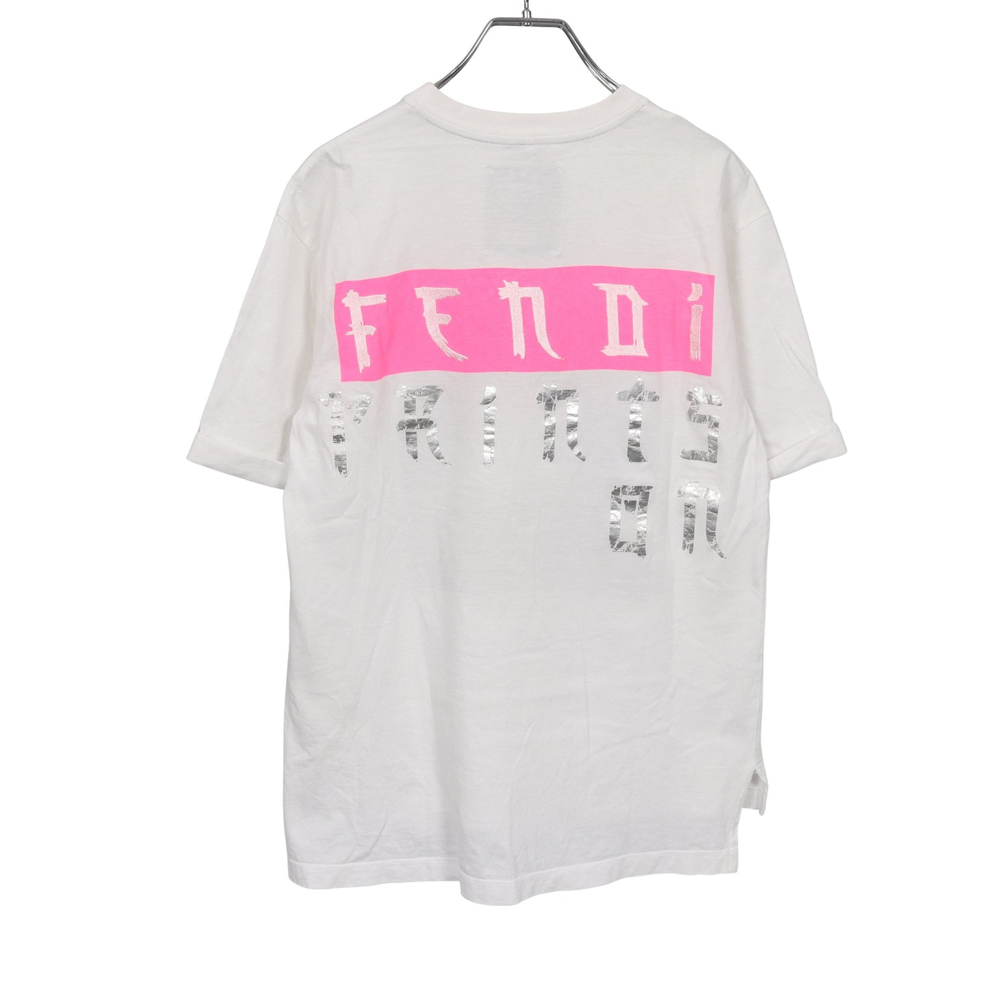 FENDI × NICKI MINAJ FENDI PRINTS ON 半袖Tシャツ クルーネック コットン ホワイト マルチカラー フェンディ トップス FENDI