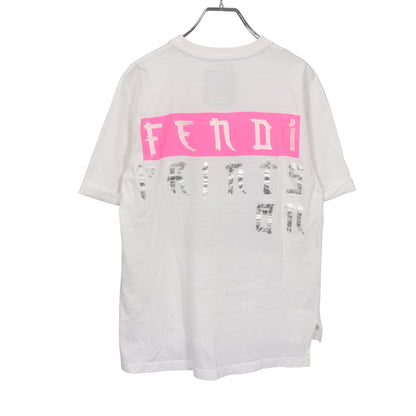 FENDI × NICKI MINAJ FENDI PRINTS ON 半袖Tシャツ クルーネック コットン ホワイト マルチカラー フェンディ トップス FENDI
