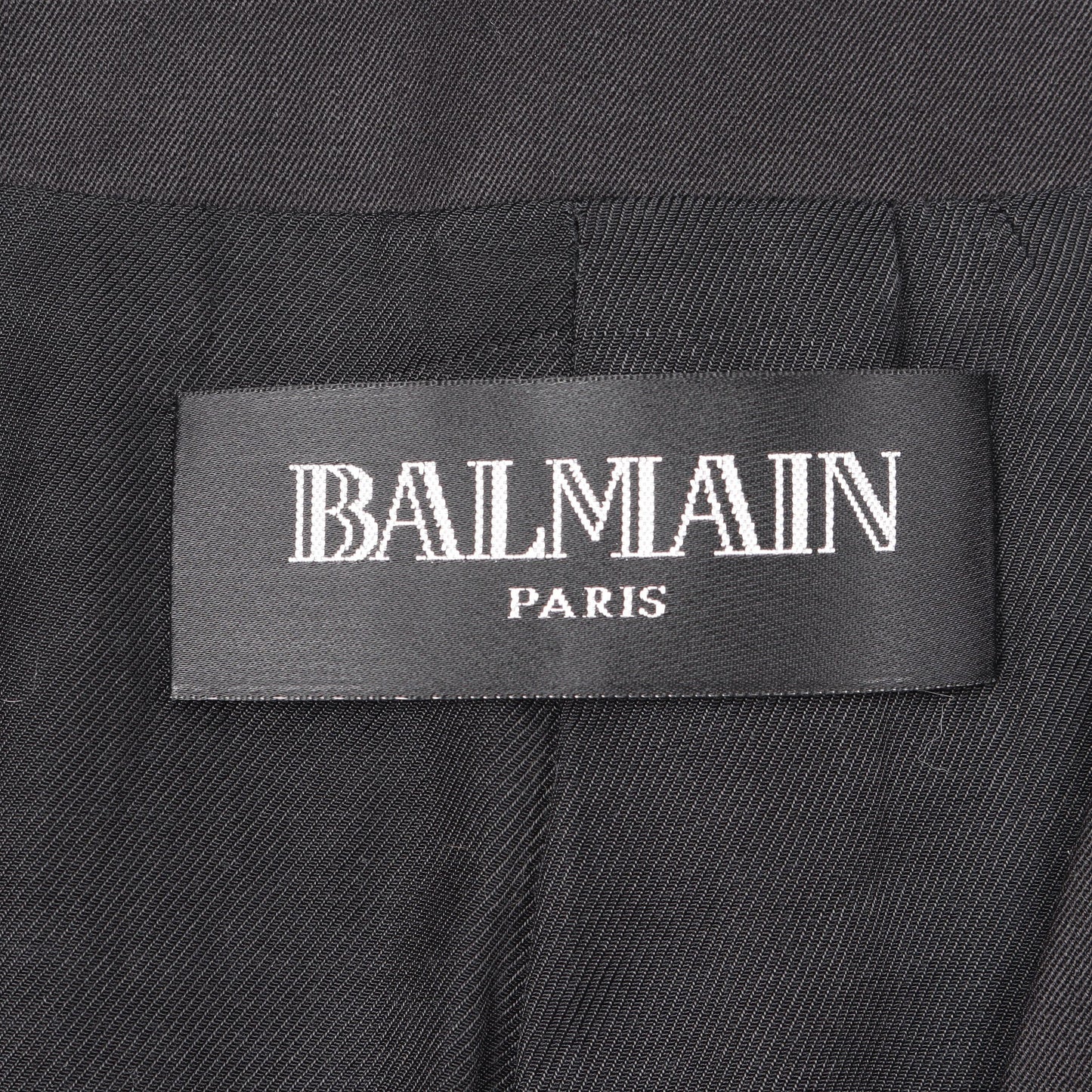 ノーラペル シングルボタン テーラードジャケット ウール ブラック バルマン アウター BALMAIN