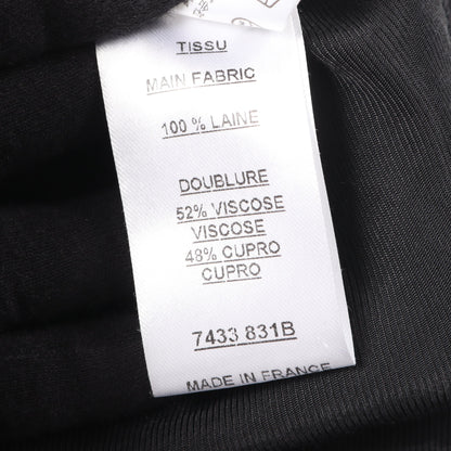 ノーラペル シングルボタン テーラードジャケット ウール ブラック バルマン アウター BALMAIN