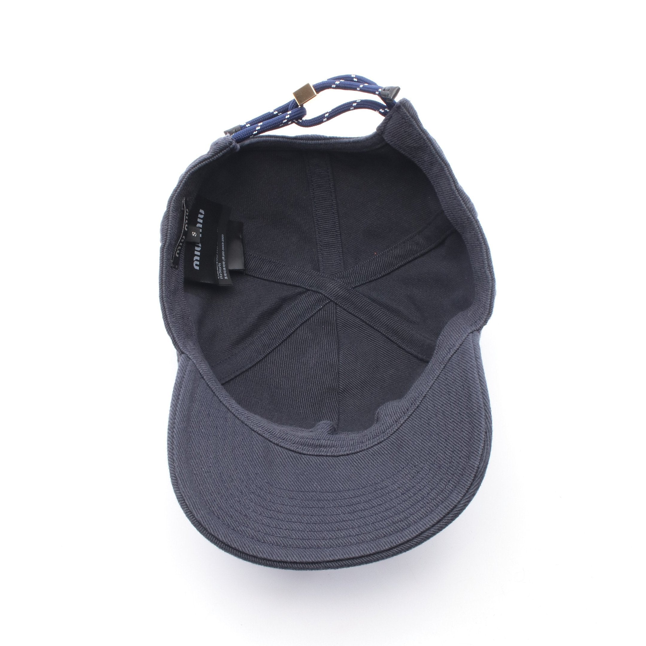 ベースボール キャップ ロゴ刺繍 コットン ダークネイビー ミュウ