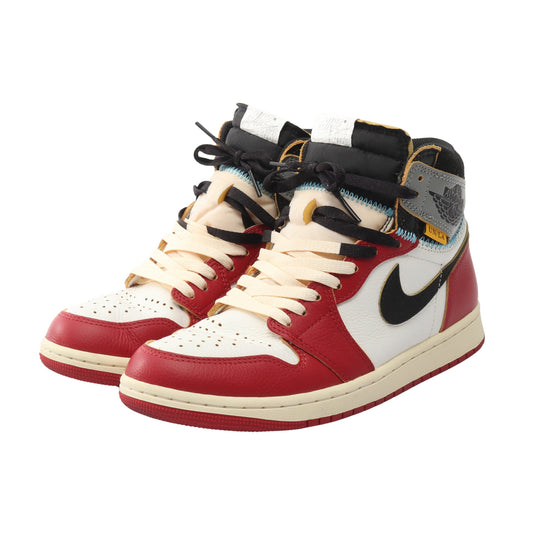 NIKE × UNION AIR JORDAN 1 RETRO HIGH ハイカットスニーカー レザー ファブリック レッド マルチカラー ナイキ