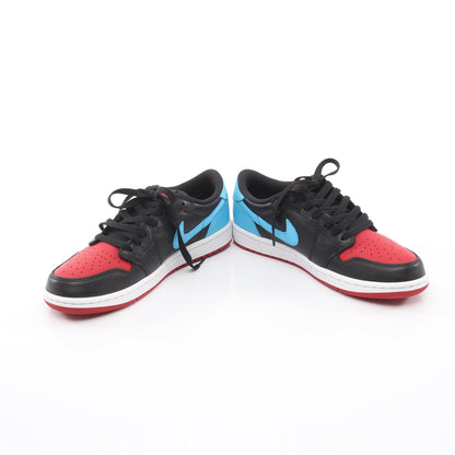 WMNS AIR JORDAN 1 RETRO LOW スニーカー レザー ブラック レッド ライトブルー ナイキ シューズ NIKE