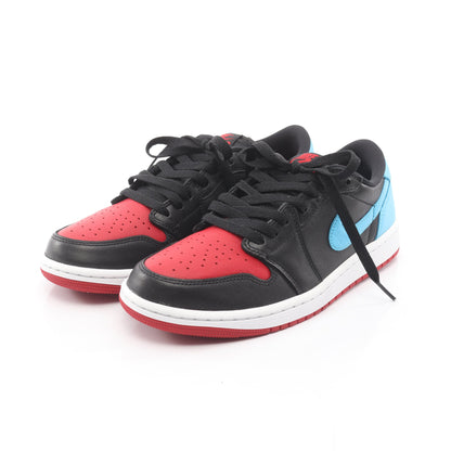 WMNS AIR JORDAN 1 RETRO LOW スニーカー レザー ブラック レッド ライトブルー ナイキ シューズ NIKE