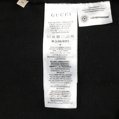 LOVE PARADE プルオーバーパーカー コットン ブラック マルチカラー スパンコール グッチ トップス GUCCI