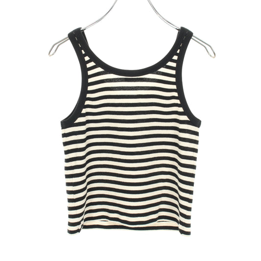 マリニエール リブ コットンジャージー タンクトップ コットン ブラック ホワイト セリーヌ