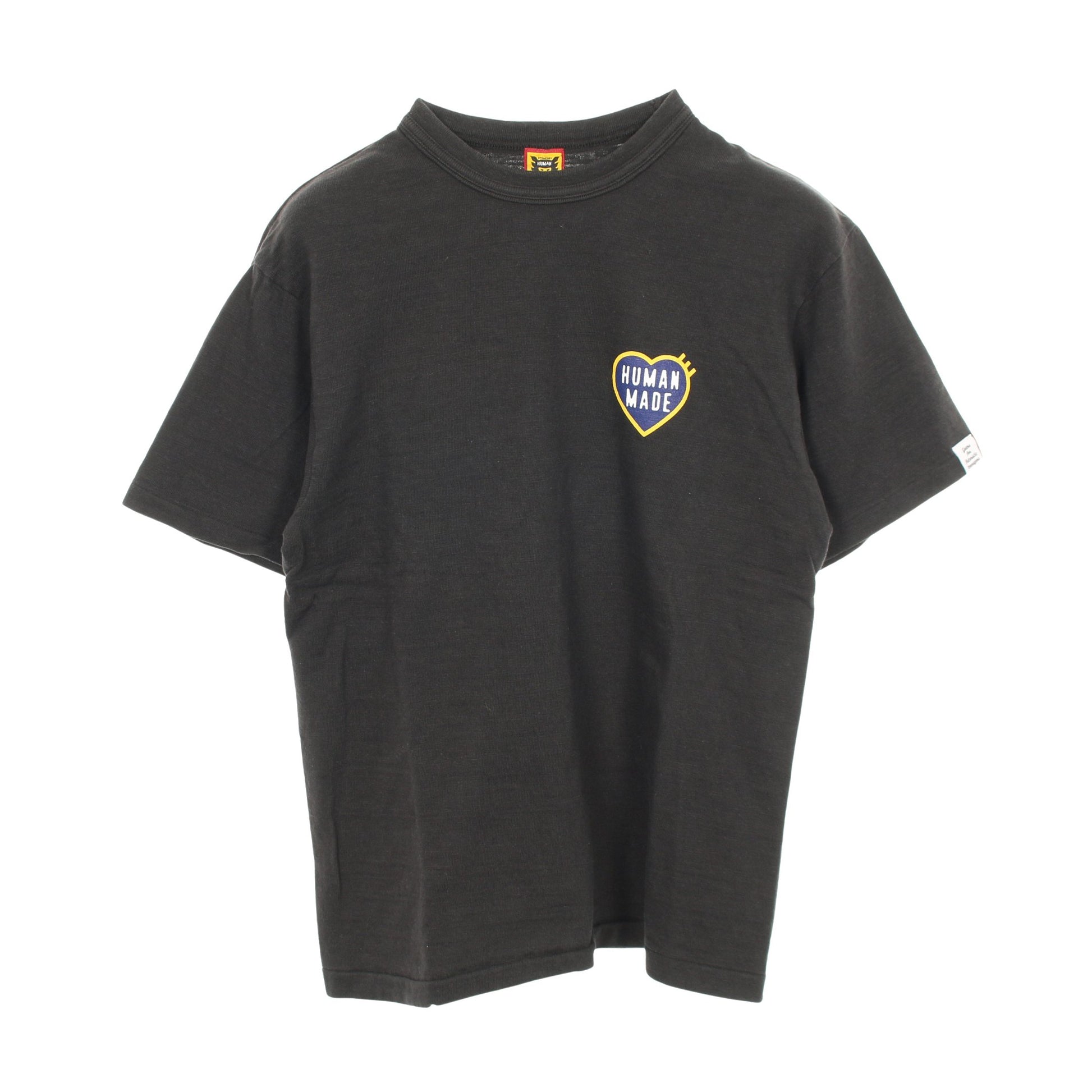ハートプリント 半袖Tシャツ バックロゴ プリント コットン ダークグレー ヒューマンメイド トップス HUMAN MADE