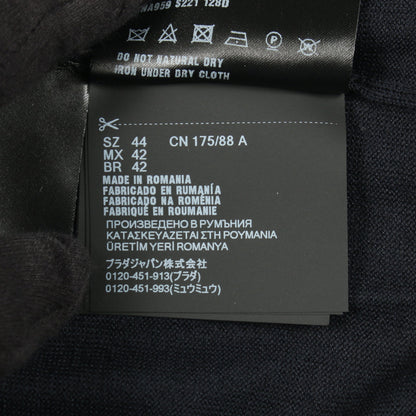 カーディガン Vネック ウール ネイビー プラダ トップス PRADA