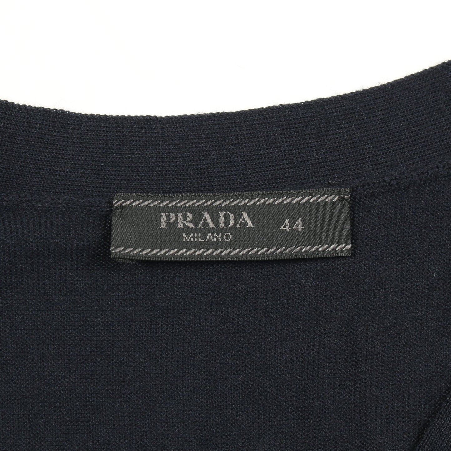 カーディガン Vネック ウール ネイビー プラダ トップス PRADA