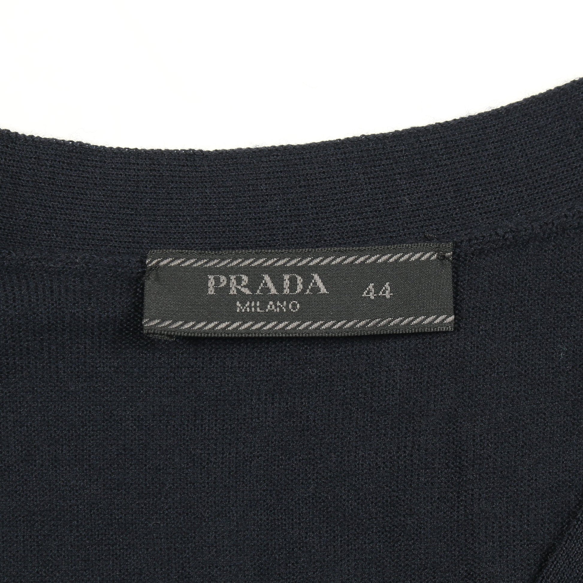 カーディガン Vネック ウール ネイビー プラダ トップス PRADA