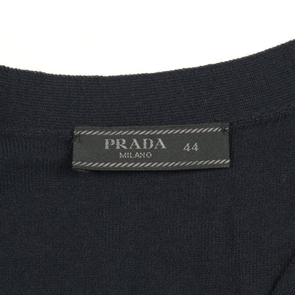 カーディガン Vネック ウール ネイビー プラダ トップス PRADA