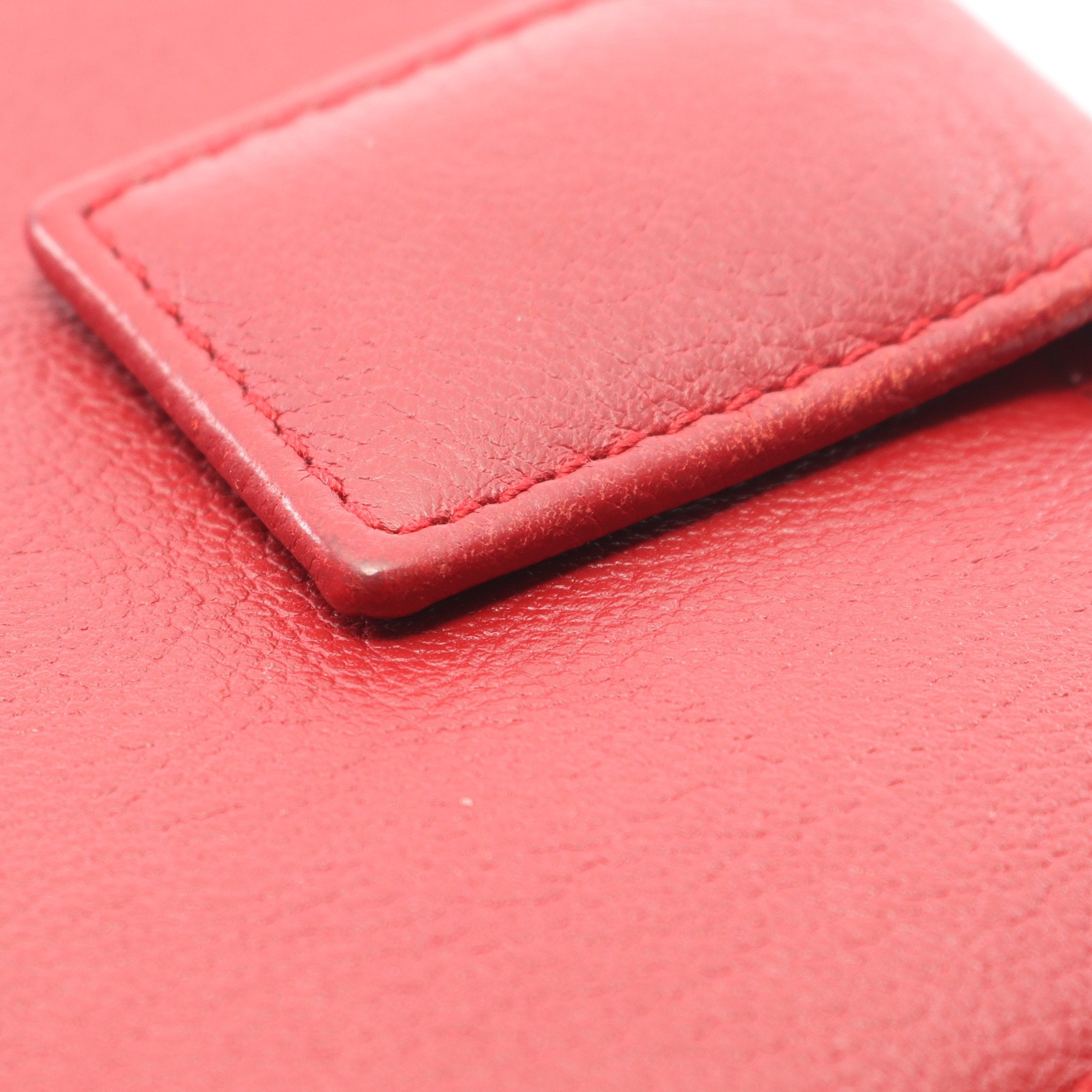 YSLロゴ 二つ折り財布 レザー レッド イヴサンローラン – RECLO