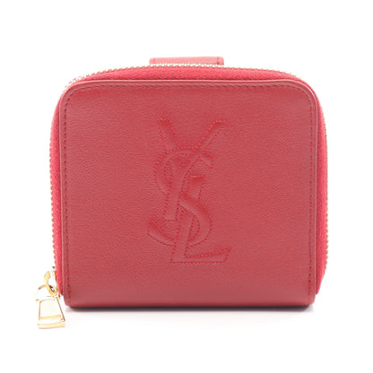 YSLロゴ 二つ折り財布 レザー レッド イヴサンローラン 財布・小物 YVES SAINT LAURENT