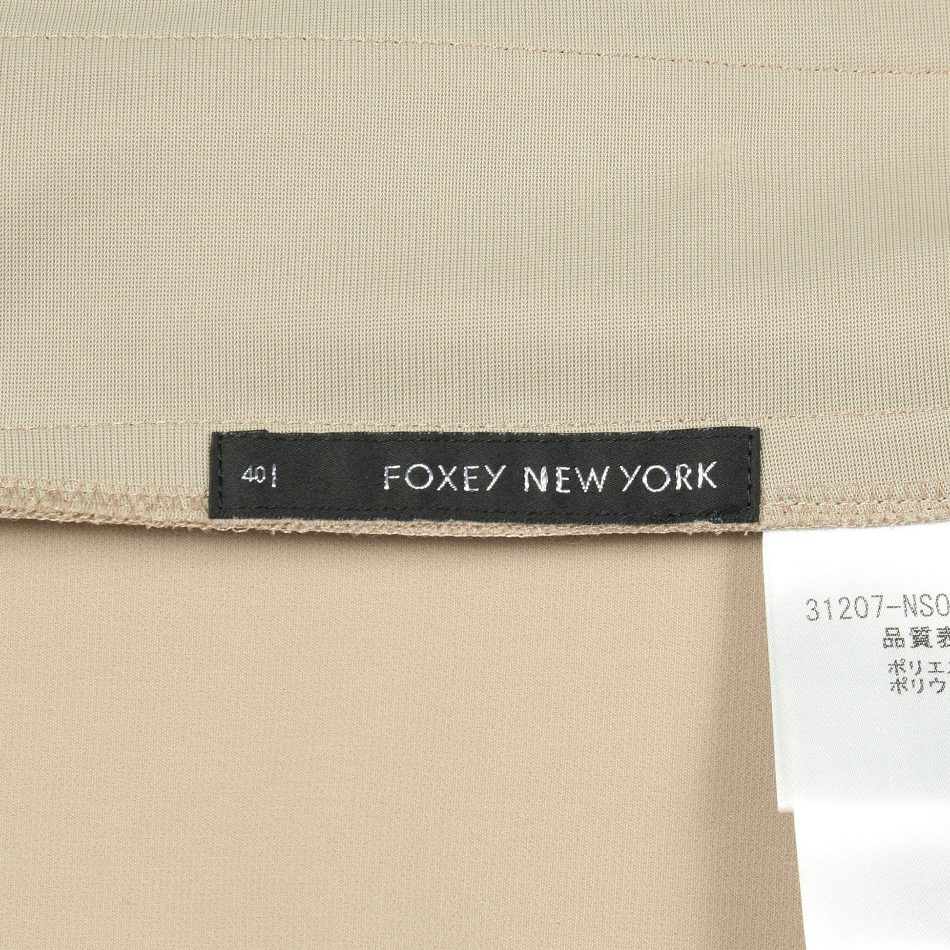 ワンピース ノースリーブ ベージュ ブラウン フォクシーニューヨーク ワンピース FOXEY NEW YORK