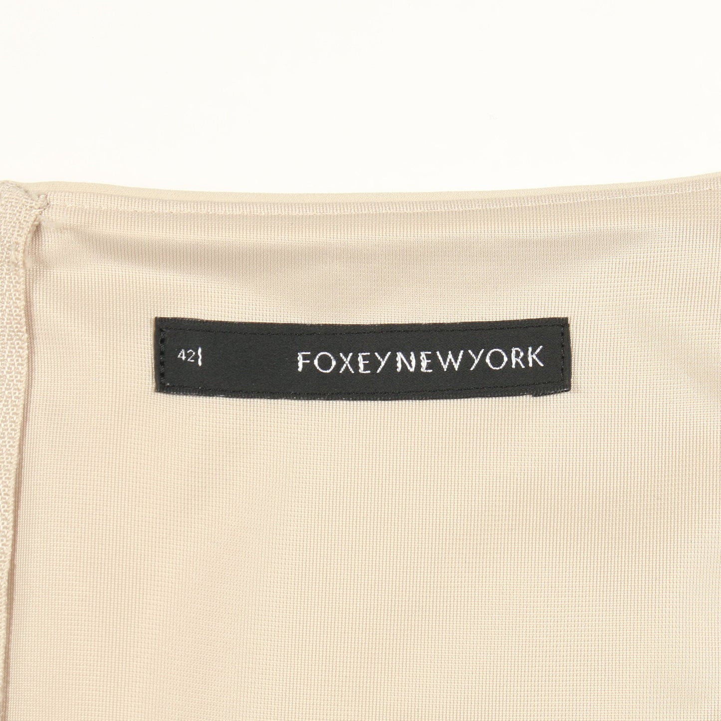 グレース ワンピース ノースリーブ ベージュ リボン フォクシーニューヨーク ワンピース FOXEY NEW YORK