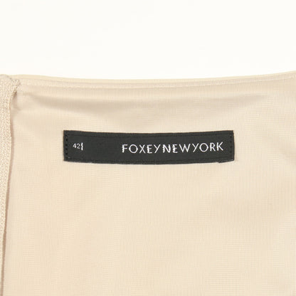 グレース ワンピース ノースリーブ ベージュ リボン フォクシーニューヨーク ワンピース FOXEY NEW YORK