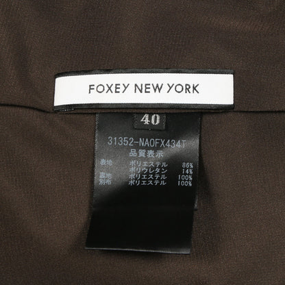 ワンピース ノースリーブ パンチング ダークブラウン フォクシーニューヨーク ワンピース FOXEY NEW YORK