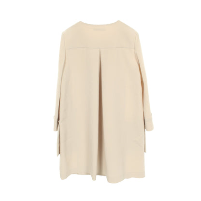 ノーカラー コート ベージュ フォクシーニューヨーク アウター FOXEY NEW YORK