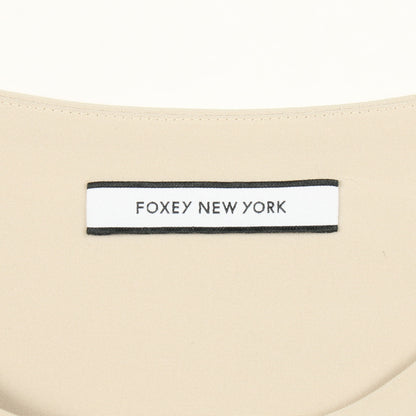ノーカラー コート ベージュ フォクシーニューヨーク アウター FOXEY NEW YORK