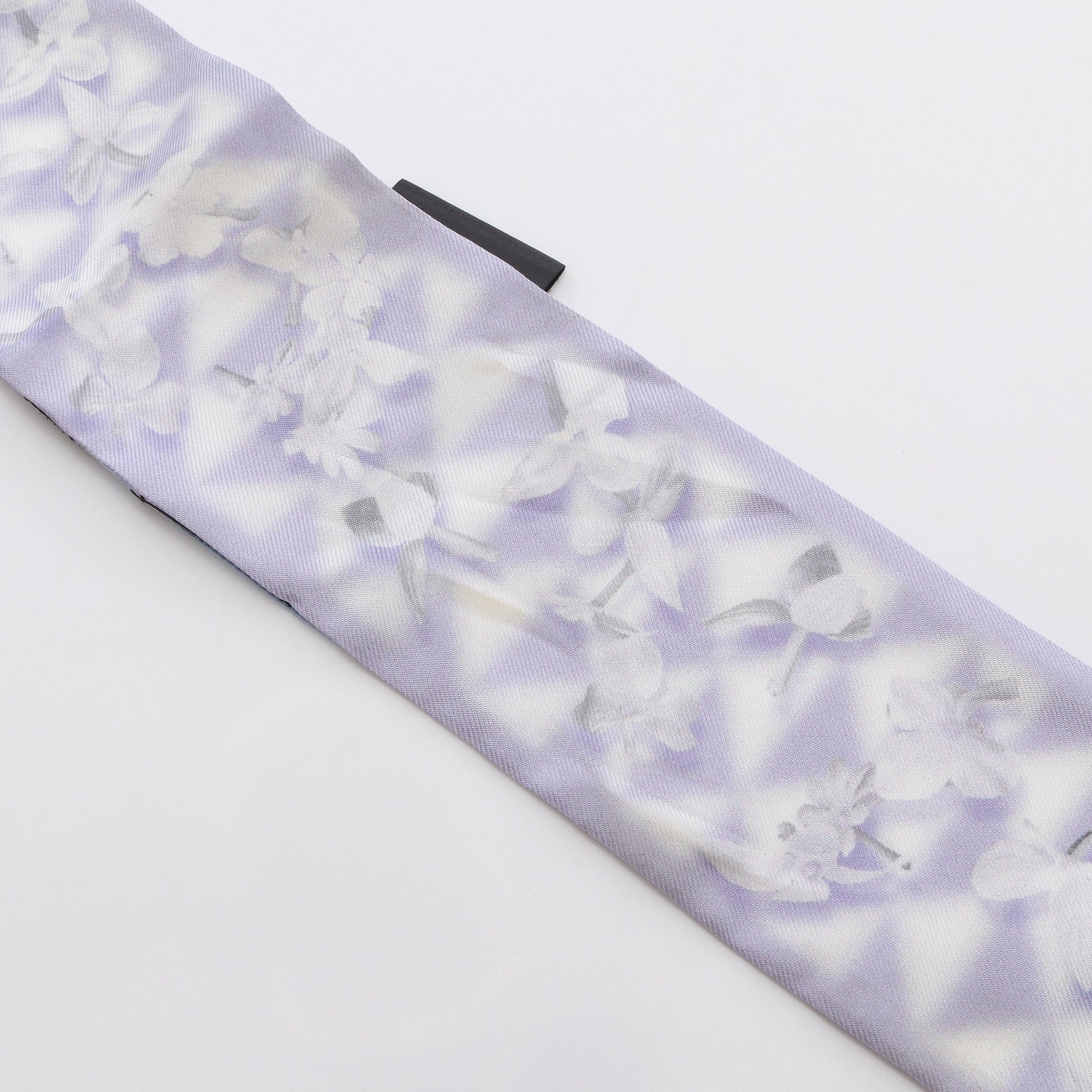 リボン スカーフ 花柄 シルク ライトパープル ホワイト プラダ 財布・小物 PRADA