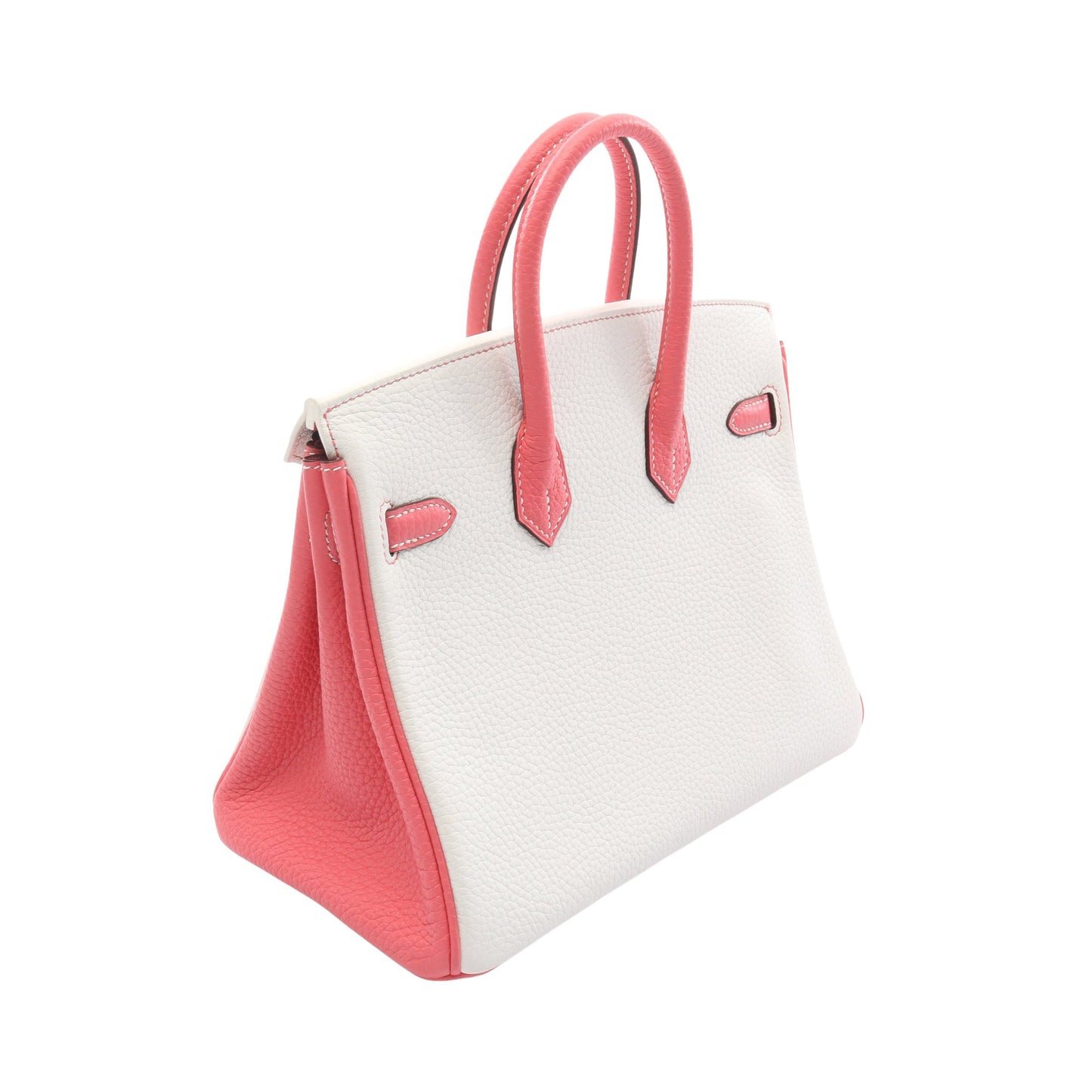 バーキン25 ローズアザレ ハンドバッグ トゴ ホワイト ピンク ゴールド金具 Y刻印 エルメス バッグ HERMES
