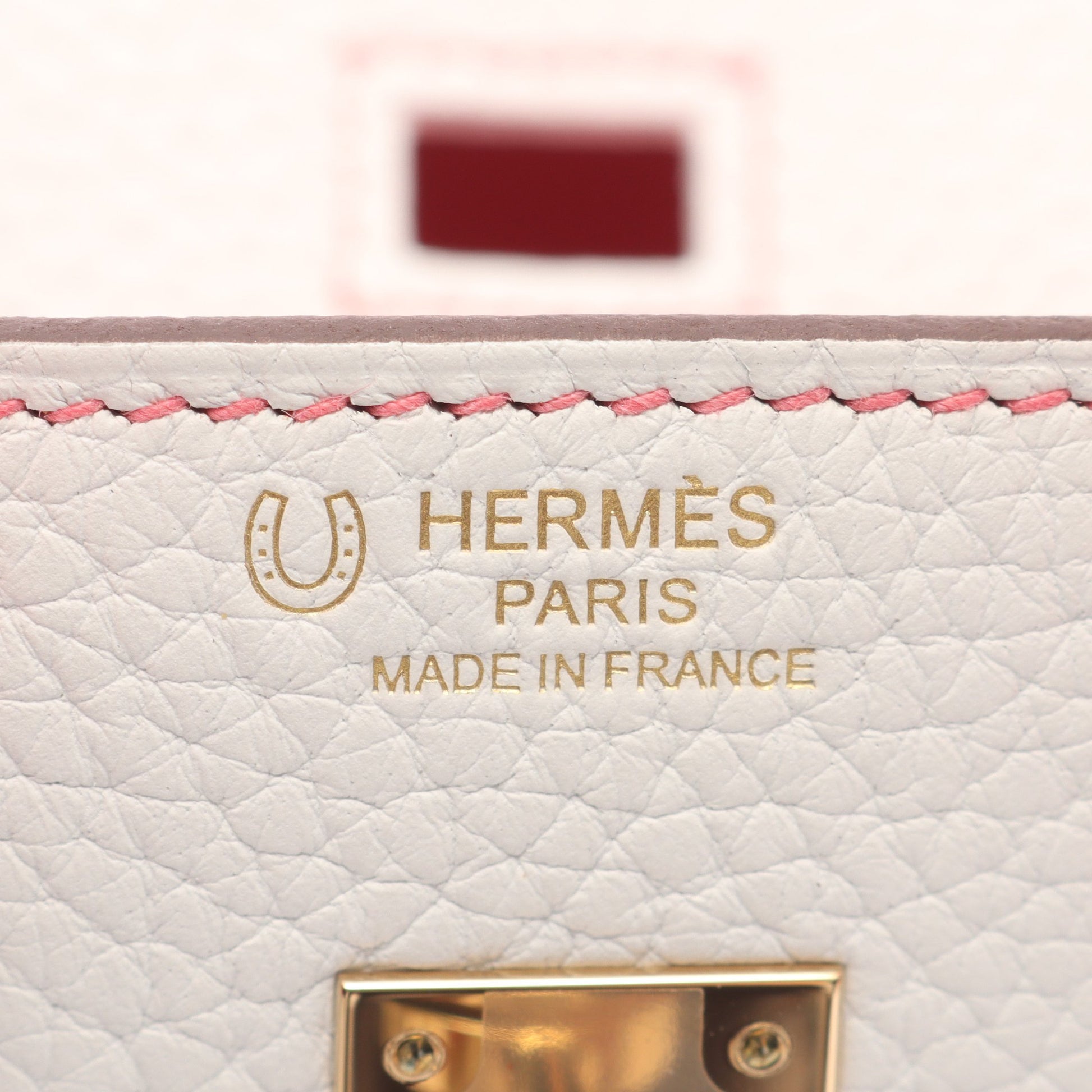 バーキン25 ローズアザレ ハンドバッグ トゴ ホワイト ピンク ゴールド金具 Y刻印 エルメス バッグ HERMES
