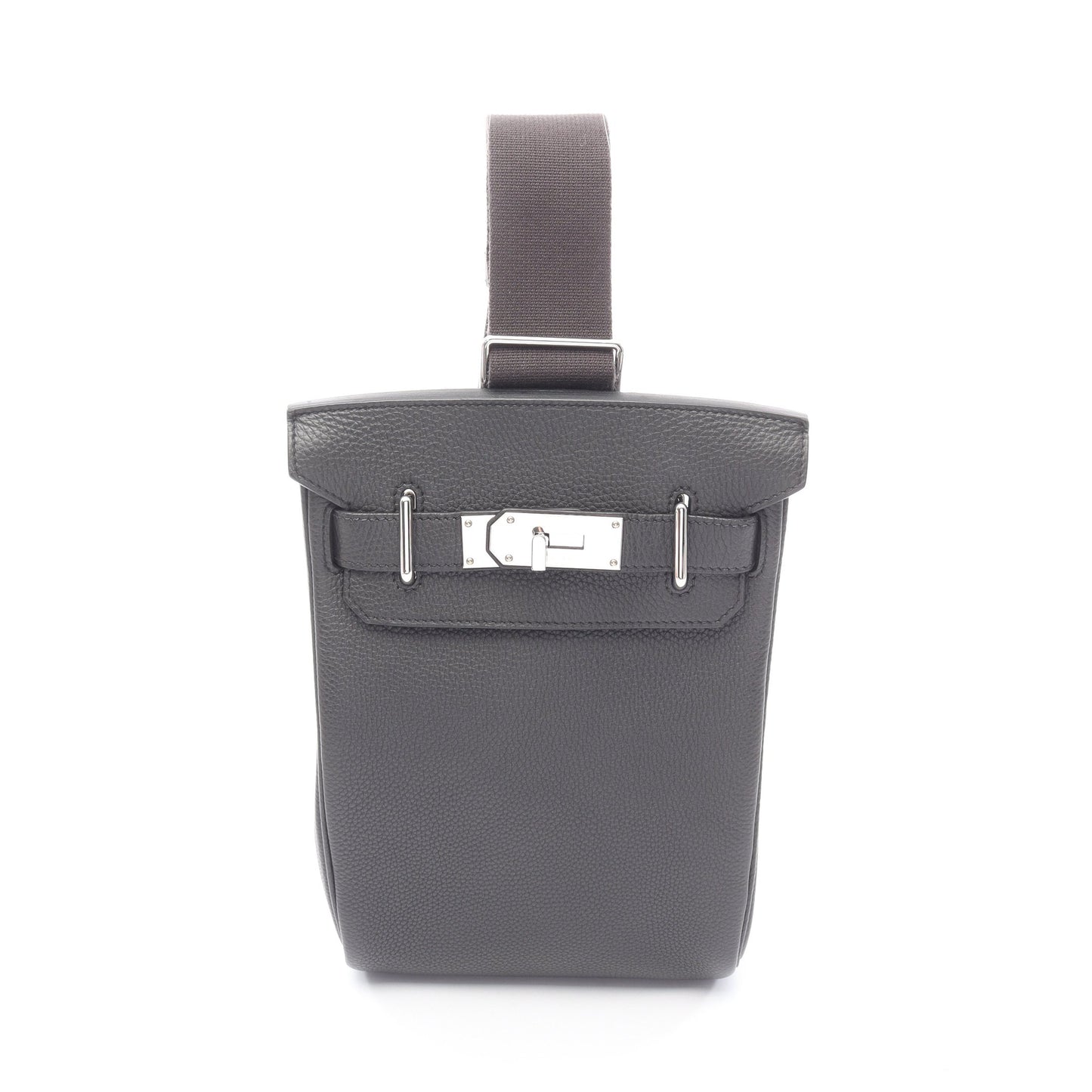ケリーアッカドPM プロン ボディバッグ トゴ ダークグレー シルバー金具 B刻印 エルメス バッグ HERMES