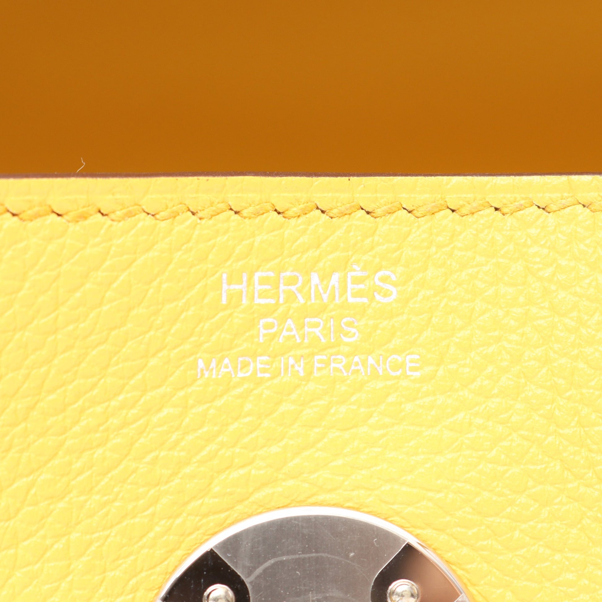 リンディ26 サン ショルダーバッグ エバーカラー イエロー シルバー金具 B刻印 エルメス バッグ HERMES
