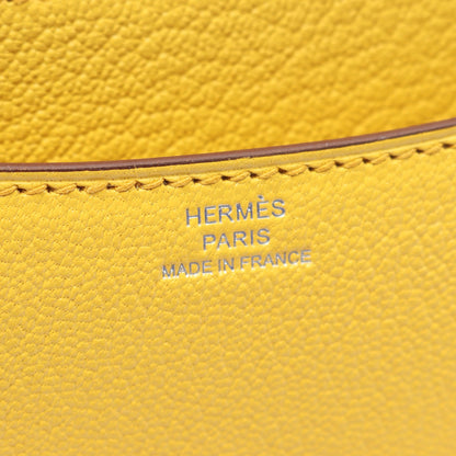 コンスタンス3 ミニ サン ショルダーバッグ シェーブル イエロー シルバー金具 B刻印 エルメス バッグ HERMES