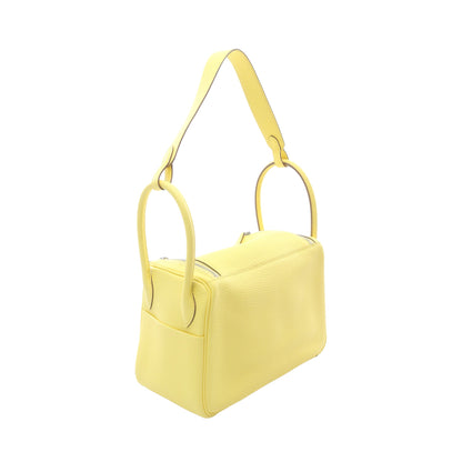 リンディ26 リモンチェッロ ショルダーバッグ トリヨンクレマンス ライトイエロー シルバー金具 B刻印 エルメス バッグ HERMES
