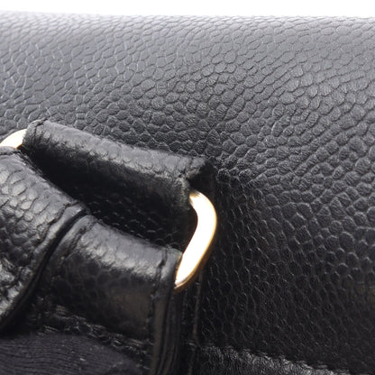 トリプルココマーク バックパック リュックサック キャビアスキン ブラック ゴールド金具 シャネル バッグ CHANEL