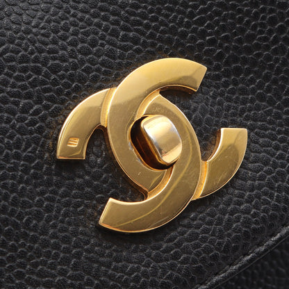 トリプルココマーク バックパック リュックサック キャビアスキン ブラック ゴールド金具 シャネル バッグ CHANEL