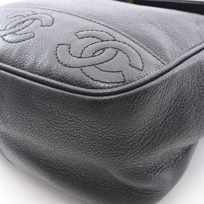トリプルココマーク バックパック リュックサック キャビアスキン ブラック ゴールド金具 シャネル バッグ CHANEL