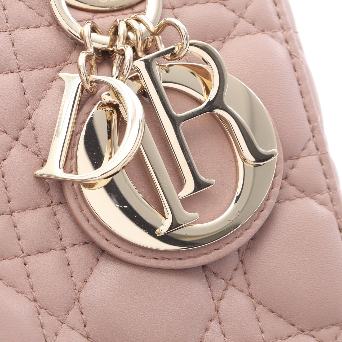レディディオール スモール ハンドバッグ レザー ダスティピンク 2WAY クリスチャンディオール バッグ Christian Dior